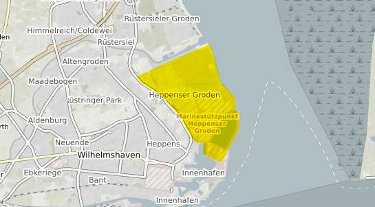 Immobilienpreisekarte Wilhelmshaven Heppenser Groden